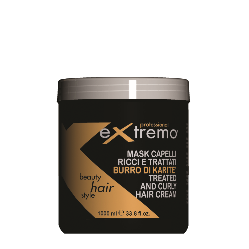 EXTREMO MASCHERA CAPELLI RICCI E TRATTATI BURRO DI KARITE 1000ML EX409