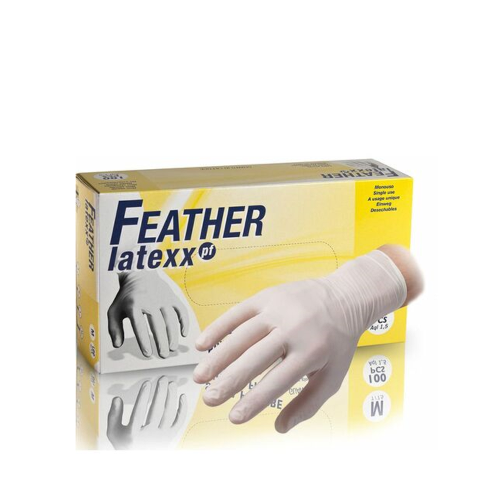 FEATHER LATEXX PF GUANTI LATTICE SENZA POLVERE 100PZ FLPF