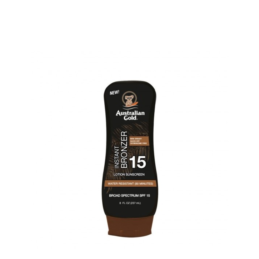 AUSTRALIAN GOLD INSTANT BRONZER LOTION SPF15 237ML AGCF25076