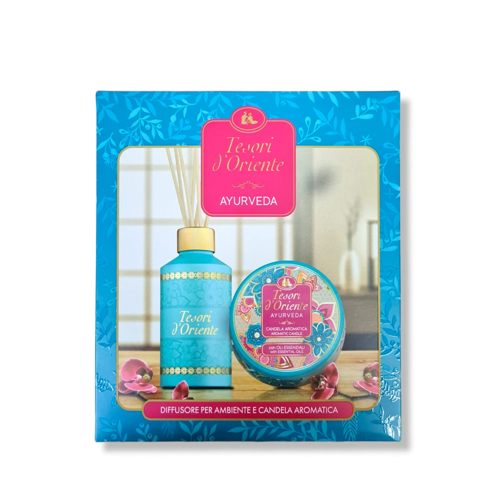 TESORI D'ORIENTE CONF. DIFFUSORE AMBIENTE 200ML+CANDELA AROMATICA 109G
