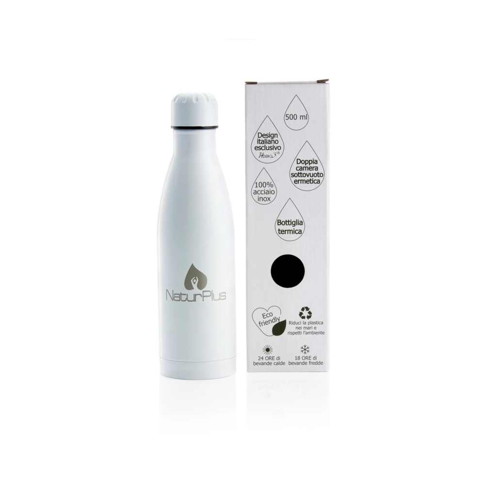 NATURPLUS BOTTIGLIA TERMICA 500 ML BIANCO 4 ELE