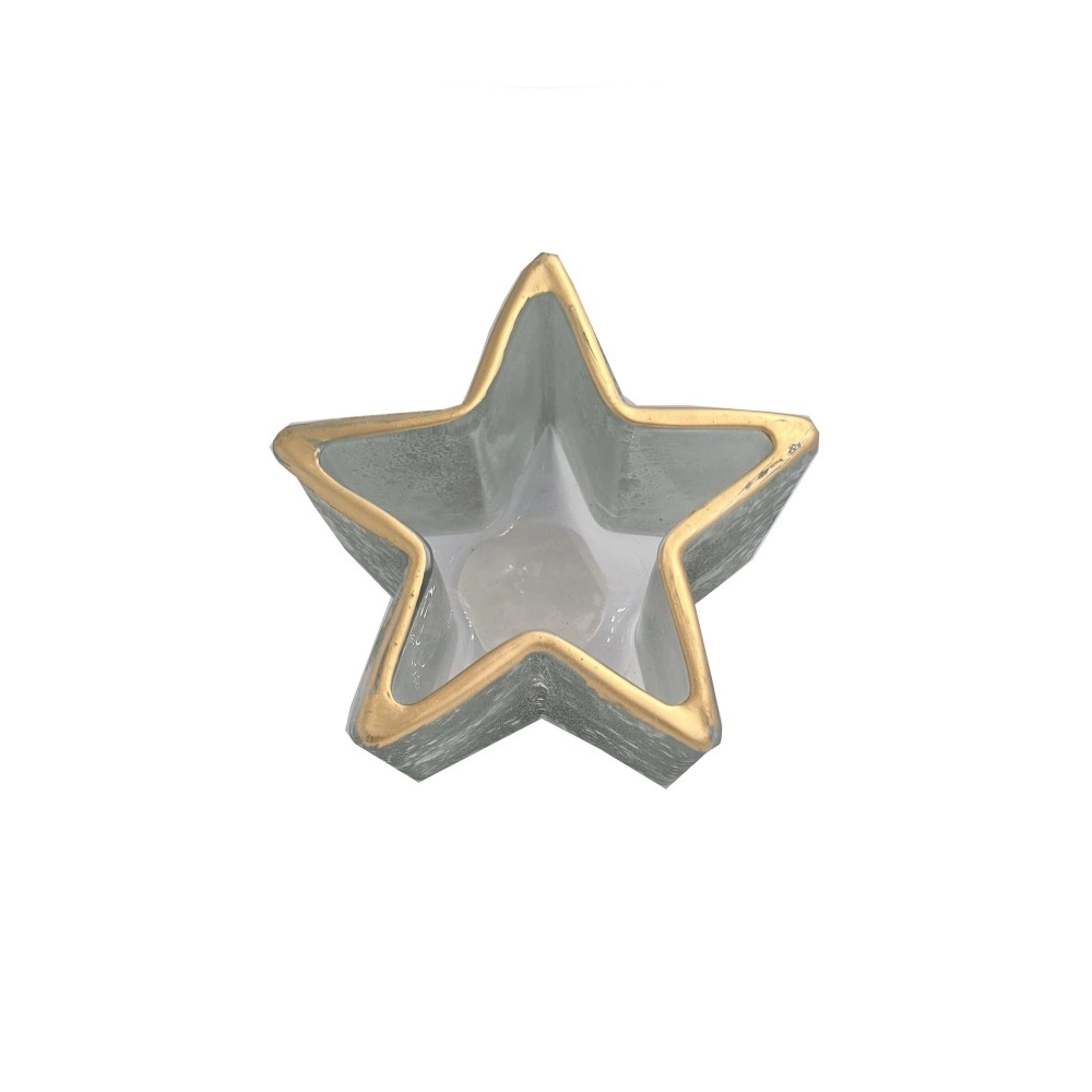 NATURPLUS PORTACANDELA STELLA VERDE 60GR DECOR