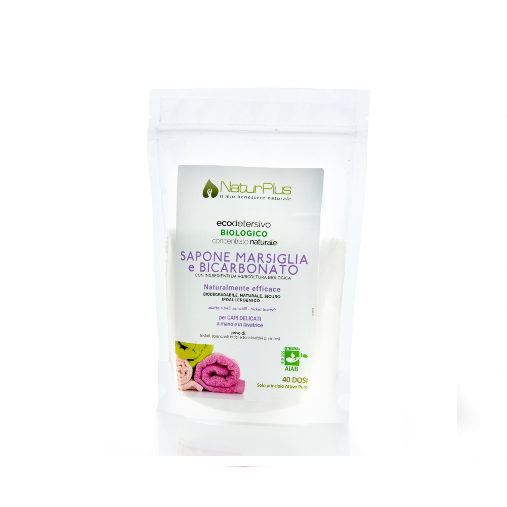 NATURPLUS DETERSIVO ECOBIO SAPONE MARSIGLIA E BICARBONATO 500 GR