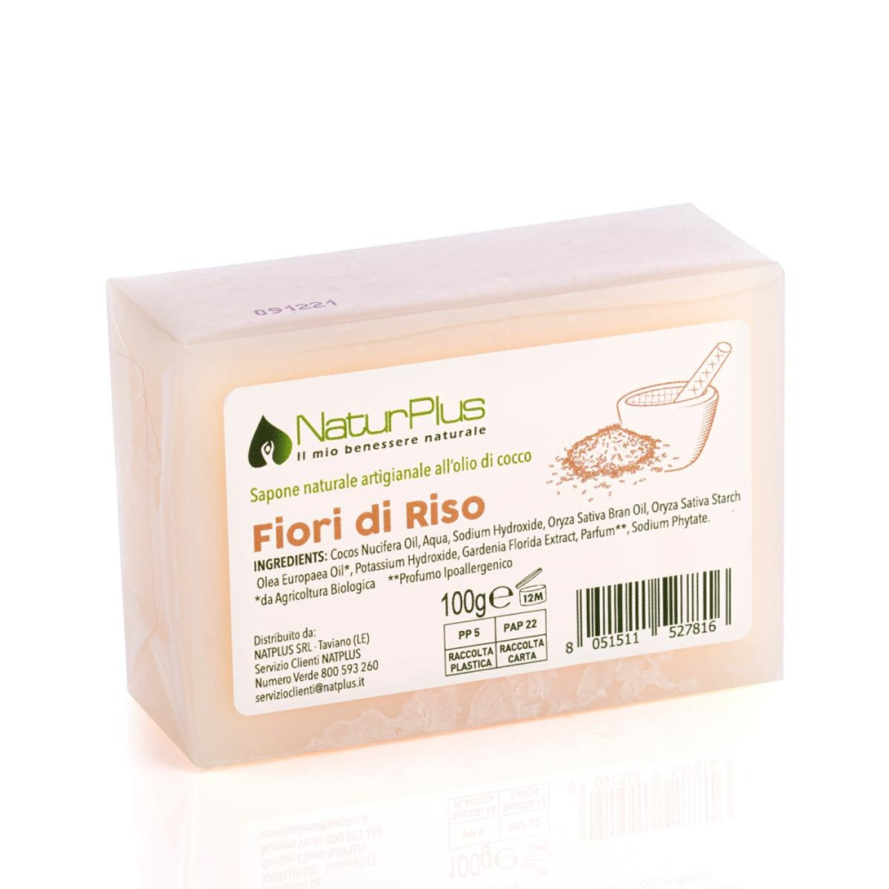 NATURPLUS SAPONE NATURALE FIORI DI RISO 100ML