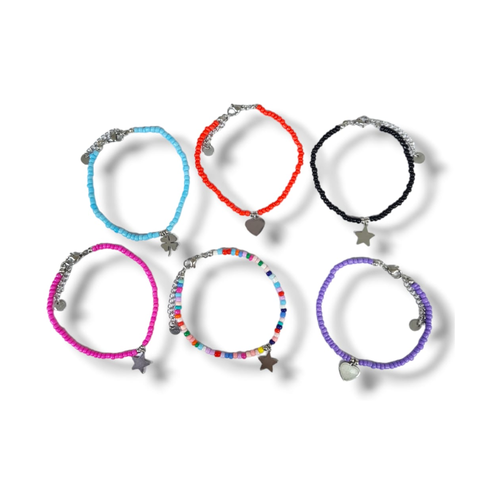 VANITA BRACCIALI ACCIAIO E CRISTALLI COLORATI AC203
