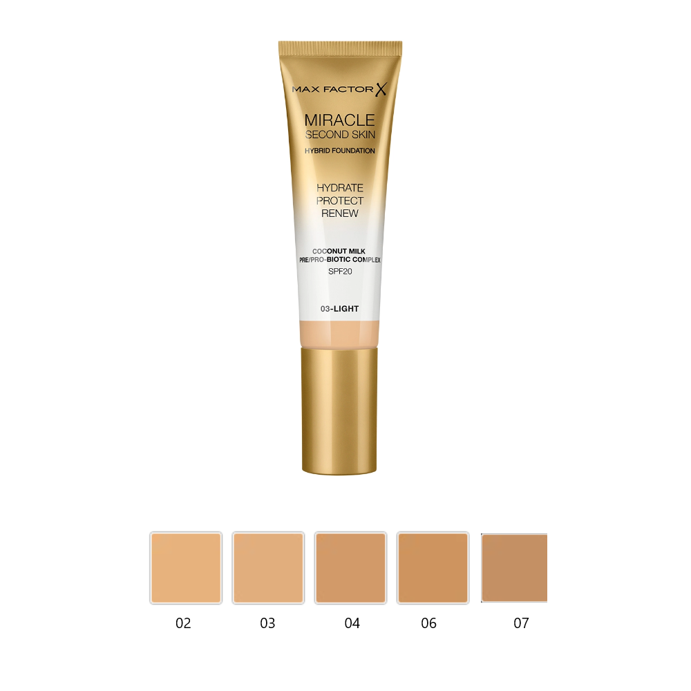 MAX FACTOR FONDOTINTA MIRACLE SECOND SKIN