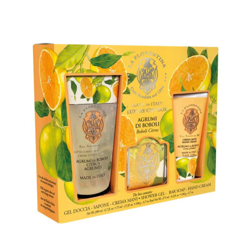LA FLORENTINA LUXURY GIFT BOX AGRUMI DI BOBOLI GEL DOCCIA 200ML+ CREMA MANI 75ML+ SAPONETTA 106G 200103